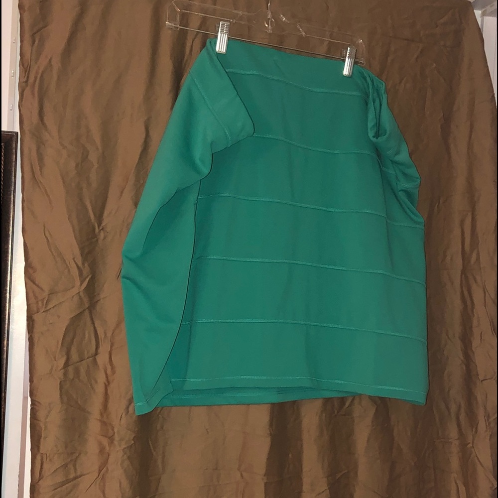 Turquoise pencil skirt